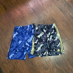 Kids Camouflage Shorts Set - Blue and Gray